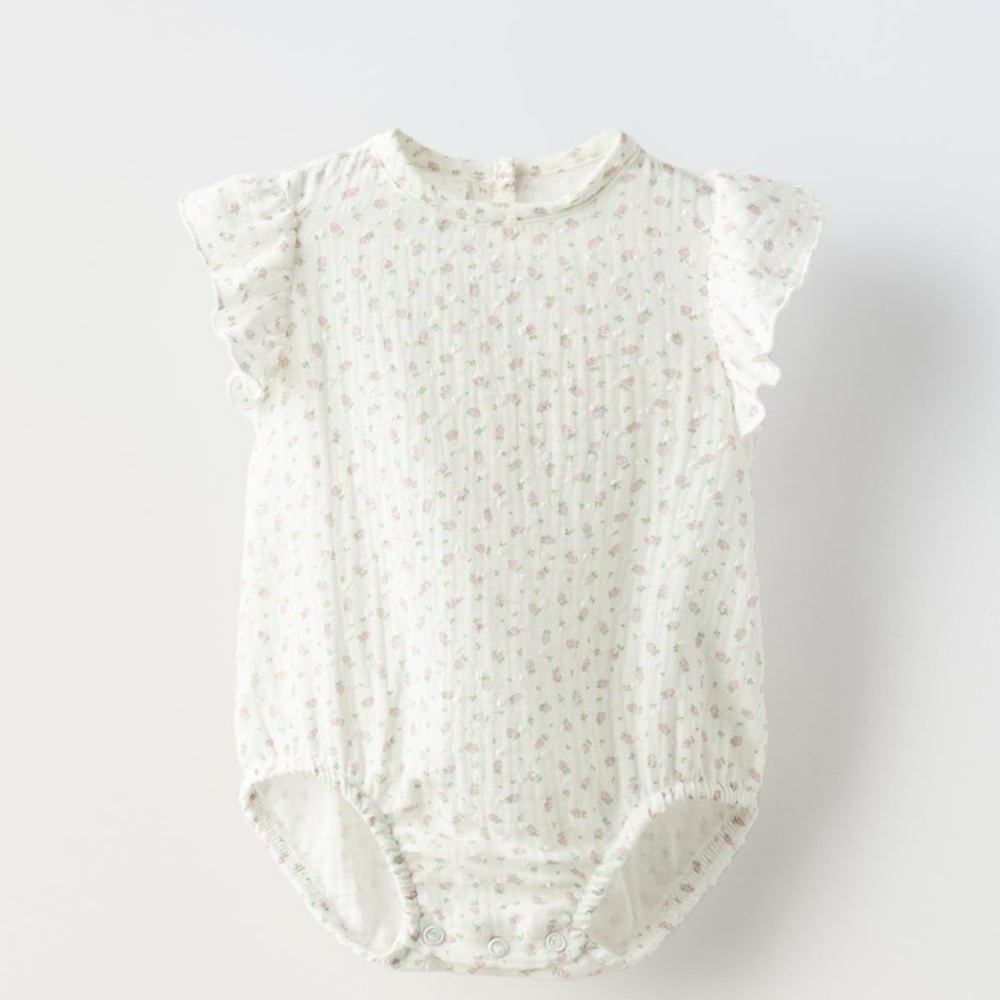 Zara strawberry printed bodysuit